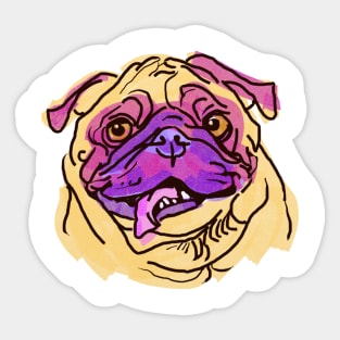 The Pug Love of My Life Sticker